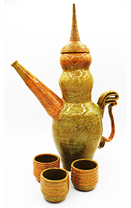 Image of Amanda Bixby's stoneware, Tea Pot Set.